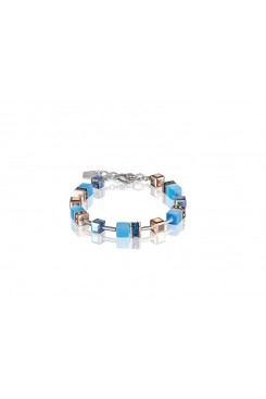 COEUR DE LION Geo Cube Delicate Cornflower Blue Bracelet 4016/30-0700