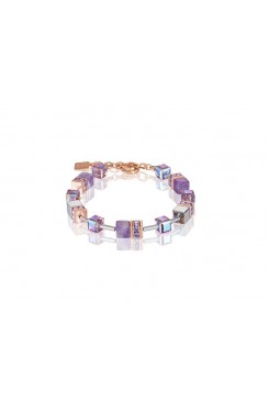 COEUR DE LION  Geo Cube Soft Purple Natural Amethyst Bracelet 4017/30-0829