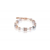 COEUR DE LION  Geo Cube Botswana Agate and Blush Champagne Bracelet 4017/30-0230