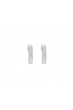 COEUR DE LION White Crystal Earrings Stainless Steel 0126/21-1800