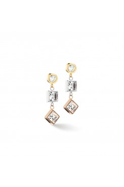 COEUR DE LION  Three Tone Gold, Silver & Rose Gold Earrings 4545/21-1633 