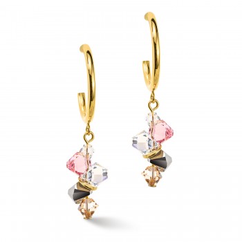 COEUR DE LION Radiating Gold, Silver & Shimmering Pink Earrings 4639/21-1920