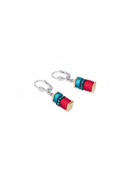 COEUR DE LION Geo Cube Malachite Multicolour Earrings 4746/20-1500