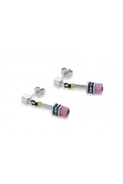 COEUR DE LION  Geo Cube Multi Colour Graduated Earrings 4910/21-1527