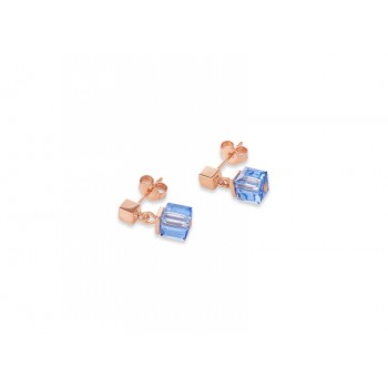 COEUR DE LION Geo Cube Soft Dusky Blues Earrings 4996/21-0700