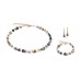 COEUR DE LION Geo Cube Black, Grey & Gold Earrings 2839/21-1216