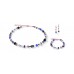 COEUR DE LION Geo Cube Blue, White, Grey & Black Earrings 4013/20-0700