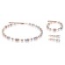 COEUR DE LION  Geo Cube Botswana Agate and Blush Champagne Bracelet 4017/30-0230