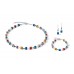 COEUR DE LION  GeoCube Bright Rainbow & Silver Necklace 4509/10-1581