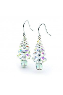 Auroa Borealis Swarovski Crystal Elements Christmas Tree Earrings