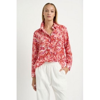 Mela Purdie Soft Shirt - Tangello Print Silk