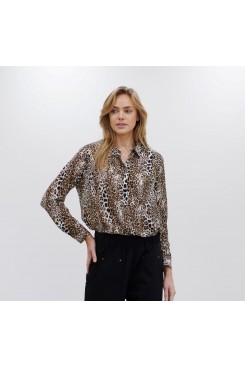 Mela Purdie Soft Shirt - Geo Animal Silk - Sale 