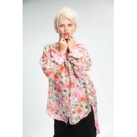 Mela Purdie Soft Shirt - Bellini Floral Print Silk