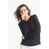 Mela Purdie Jewel Neck Top - Crochet Lace 