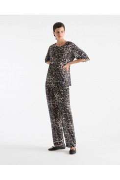 Mela Purdie Plaza T - Savoy Animal Print Silk 