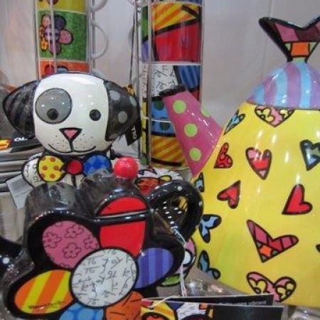 Britto Teapot & Statues